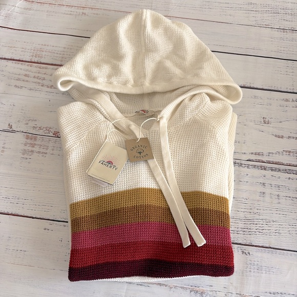 Faherty Multicolor Striped Hoodie NWT - Picture 6 of 6